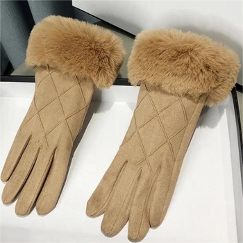 HARAHU Дамски ръкавици jt - 38943 - Светло кафяво kp38943 (jt-38943)