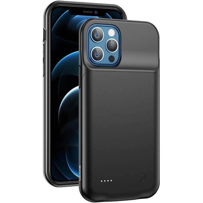 USAMS CD156 Battery Case 2500mAh - удароустойчив кейс с вградена батерия за iPhone 12 Mini (черен)