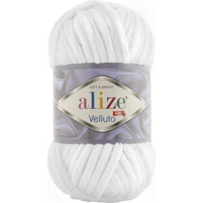 Alize Příze Velluto 55 bílá
