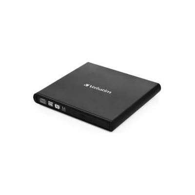 Verbatim Външно записващо устройство за CD / DVD Verbatim Slimline, 8X / 24X, USB, M-Disc Ready, Черна, office1_2045500012