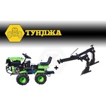 ТУНДЖА Мотоблок дизелов четириколесен ТУНДЖА 300ДЕ 12 Hp. с гуми 19/7-8 и плуг двоен за мотоблок 300ДЕ (09700675)