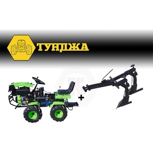 ТУНДЖА Мотоблок дизелов четириколесен ТУНДЖА 300ДЕ 12 Hp. с гуми 19/7-8 и плуг двоен за мотоблок 300ДЕ (09700675)