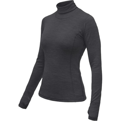 Sensor merino BOLD dl.rukáv roll neck anthracite gray