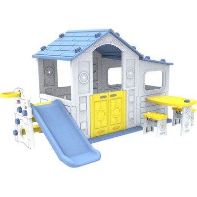 Ramiz Velký dům s vestibulem 4v1 Modrá střecha – Zboží Dáma Ramiz Velký dům s vestibulem 4v1 Modrá střecha – Zboží Dáma