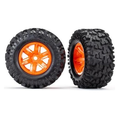 Traxxas колело 4.3/5.7", джанта оранжева, гума Maxx AT (чифт)