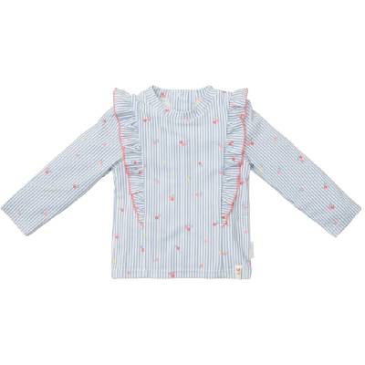 Бебешко горнище на бански Little Dutch - Тениска с дълъг ръкав, Sunny Flowers Blue, 74/80 cm, 6-12 м (CL25038322)