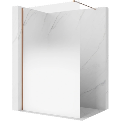 Mexen Kioto душ стена Walk-in 130 x 200 см, бяло омбре 8 мм, розово злато - 800-130-101-60-86 (800-130-101-60-86)