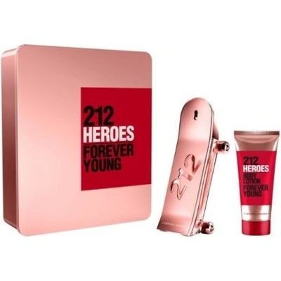 Carolina Herrera 212 Heroes Подаръчен комплект за жени Размер EDP 80 ml + 100 ml лосион за тяло
