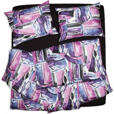 SCANquilt Obliečky ART JERSEY fantasy ružová fialová 140x200 70x90