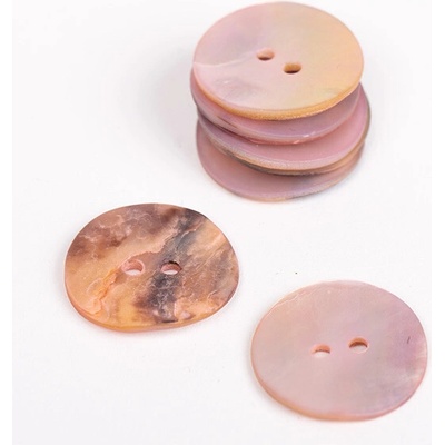 Kulatý knoflík Drops Ø 20 mm perleťový pudrový