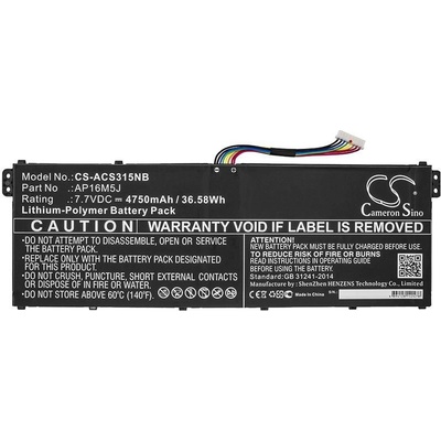 Cameron Sino Батерия за лаптоп ACER AP16M5J Aspire 3 A315-21 LIPo 7, 7v 4750mA Cameron Sino (CS-ACS315NB)