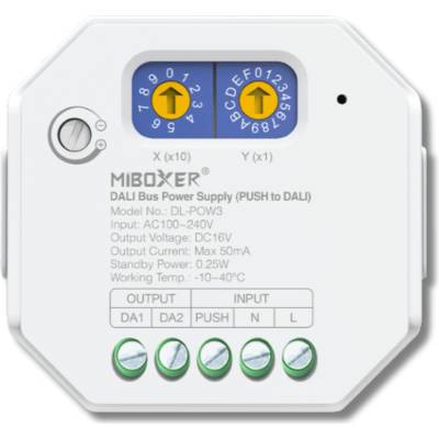 Mi-Light, DALI sběrnicový napájecí zdroj a PUSH-DALI převodník na DIN lištu, 16V DC, max. 250mA, Mi-Light, DL-POW3