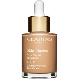 Clarins Skin Illusion Natural Hydrating Foundation озаряващ хидратиращ фон дьо тен SPF 15 цвят 110N Honey 30ml