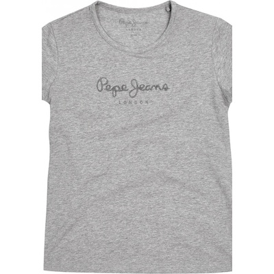 Pepe Jeans Dívčí tričko HANA GLITTER šedá,