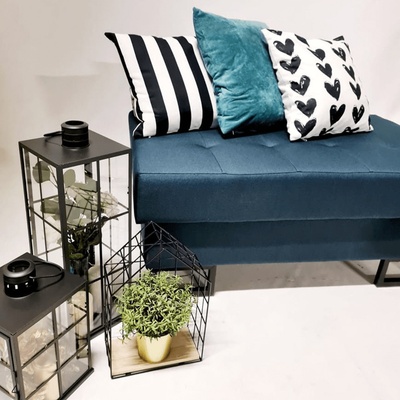 Kondela Set 3 poličiek, prírodná/čierna, AZURI