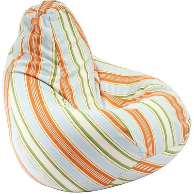 PUFRELAX Пуф, круша, 220л. , Nirvana Hobbit - Summer breeze, Перящ се калъф, Пълнеж от полистиролни перли, Гама Premium (PUF-G-NH-PT-SUB)