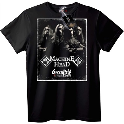 NOONEBRAND Тениска Machine Head Зелено Поле Фестивал - 7XL, Black