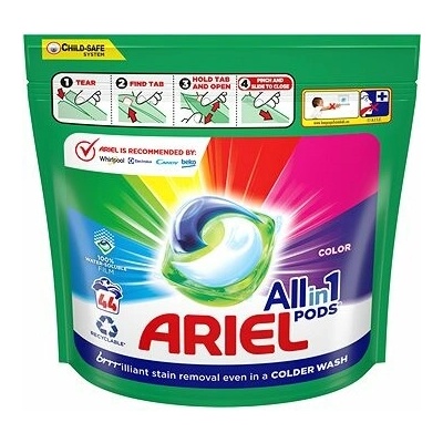 Ariel All in1 Power Active Deo Color kapsule na pranie 44 PD