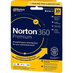 Symantec 360 premium 75gb + vpn 10 устройства - 12 месеца