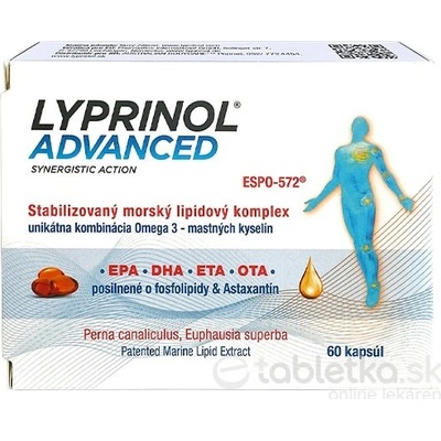 LYPRINOL Advanced Omega 3 OTA DHA ETA EPA á 50 mg 60 kapsúl