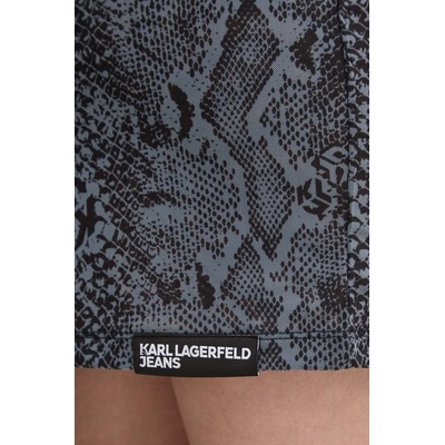 Karl Lagerfeld Jeans Рокля Karl Lagerfeld Jeans в сиво къса с кройка по тялото 246J1303 (246J1303)