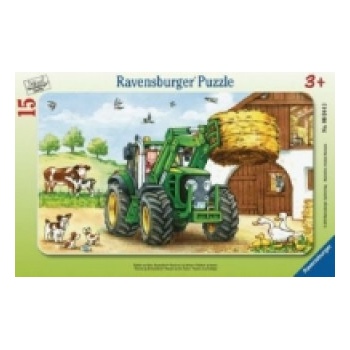 Ravensburger Verlag Ravensburger Kinderpuzzle - 06044 Traktor auf dem Bauernhof - Rahmenpuzzle für Kinder ab 3 Jahren, mit 15 Teilen