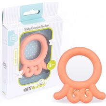 GiliGums silikon Baby Octopus Teether sv. modrá 1 ks