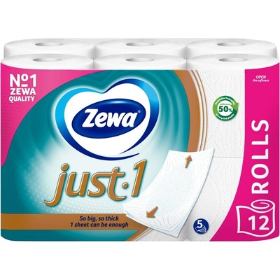 Zewa Just 1 5-пластова тоалетна хартия 12 ролки (489132)