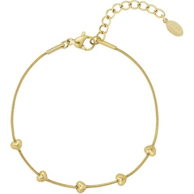 Ornamenti Pozlacený náramek Heart charms gold OOR300169