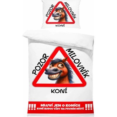 Impar Obliečky Pozor milovník koní 140x200 70x90
