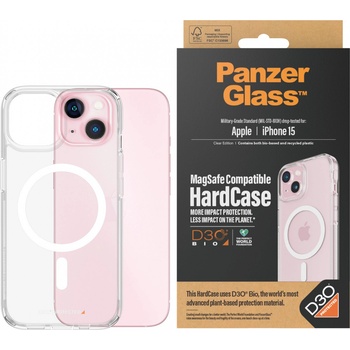 Panzer Гръб PanzerGlass за Apple iPhone 15 HardCase MagSafe with D3O - Прозрачен