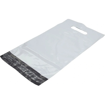 Plastová obálka s uchom šírka 480 mm, dĺžka 730 mm, klopa 45 mm, 50my, v balení 50 ks/bal.