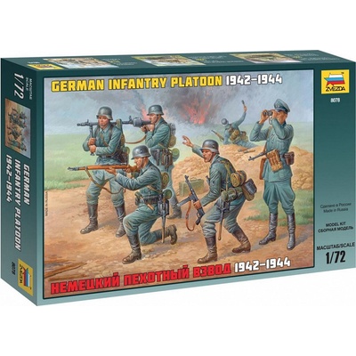 Zvezda German Infantry Platoon 1942–1944 1:72