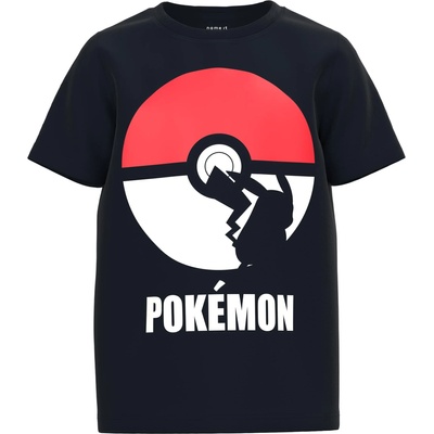 NAME IT Тениска 'Nabel Pokemon' черно, размер 134-140