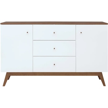 Image 1 of Black Red White Скрин с две врати и три чекмеджета heda kom2d3s