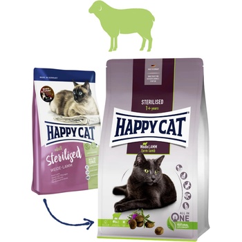 Happy Cat Sterilised Weide Lamm Jahňa 4 kg