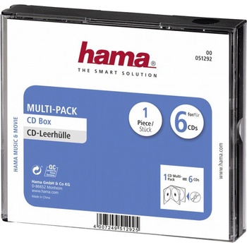 Hama CD-Multipack 6 6 дискове Прозрачен (00051292)