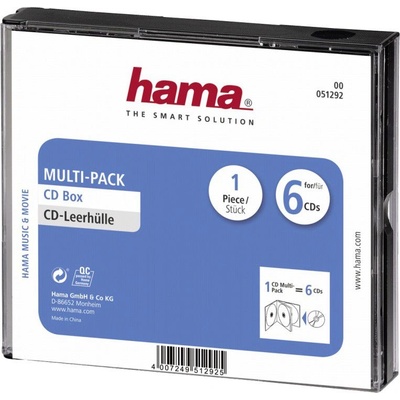 Hama CD-Multipack 6 6 дискове Прозрачен (00051292)
