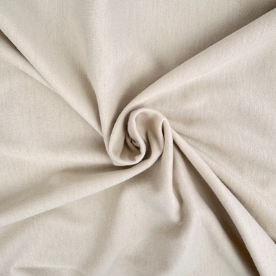 Tričkovina s lycrou Washed 200g - Hnědá tělová