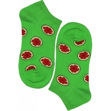 Crazy Socks členkové bavlnené ponožky ECC2001 zelená