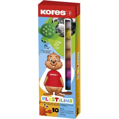 Kores Modelína 10 barev v krabičce 200 g – Zboží Dáma