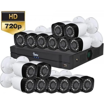 Safer Система за видеонаблюдение Safer - 16 камери 720p за външен монтаж