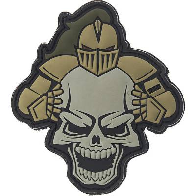 Gumená nášivka 101 Inc Knight Skull - coyote