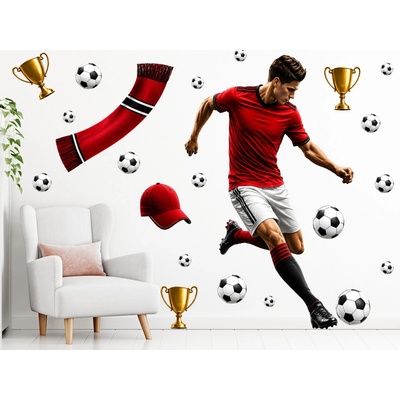 Nalepte.cz Futbalista Manchestru United úpravy na prianie športové nálepky na stenu list 117 x 190 cm
