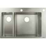 Hansgrohe Кухненска мивка Hansgrohe S71 от неръждаема стомана 75.5x50 см с отвор за контролно копче (43310800) Мивка за вграждане