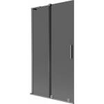 Mexen Velar L параван за вана, 2-крилен плъзгащ, 100 x 150 см, графит, gun metal - 896-100-003-41-95 (896-100-003-41-95)