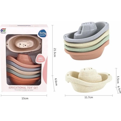 Wiky Loď do vany set 6 ks 11,7 cm