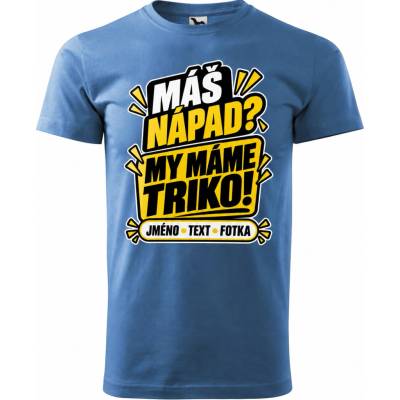 Dobrý Triko pánské tričko Azurová modrá