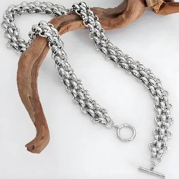 HARAHU Дамски колие es-38446 - Сребърно / 42см / 13мм kp38446 (es-38446)