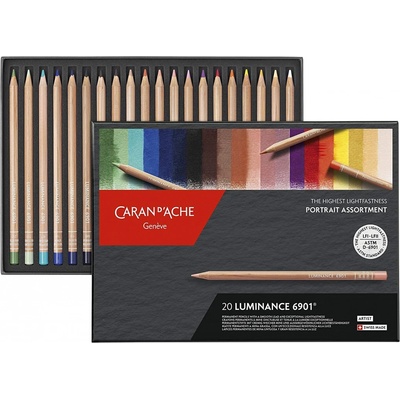 Caran D'ache Luminance 6901 20 barev hodných pro portrét